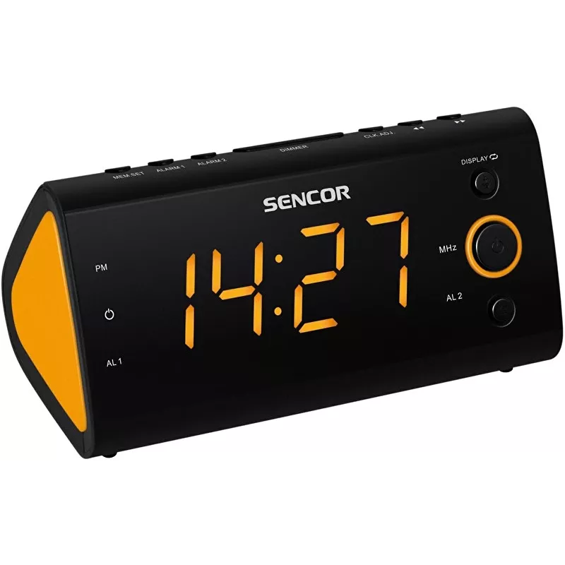 Rádio-relógio SENCOR SRC 170 — rádio-relógio PLL FM, LED de 1,2 polegadas, duplo alarme, temperatura interior, backup de pilha