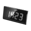 Rádio-relógio SENCOR SRC 340 — rádio-relógio FM com ecrã LED branco de 1,8 polegadas, projeção vermelha de 180°, duplo alarme, 10 estações FM memorizadas, backup por pilha
