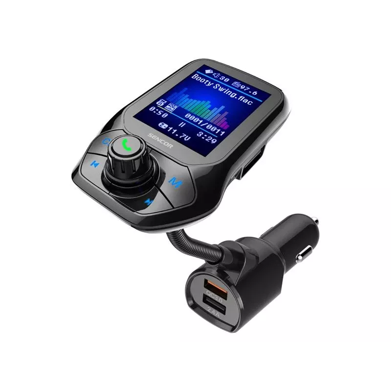 Sencor SWM 5858 BT Transmissor FM para automóvel, Bluetooth, MP3, USB, microSD
