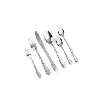 Conjunto de talheres LAMART LT5006 – conjunto de talheres em aço inoxidável de 48 peças, inclui colheres de sopa, facas, garfos, colheres de chá, garfos de sobremesa, colheres de servir