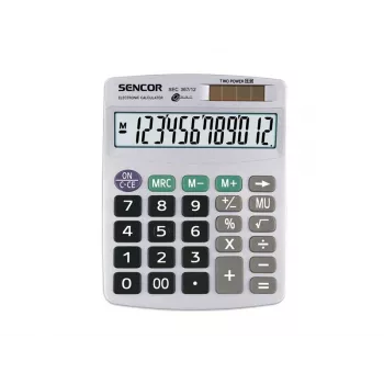 Calculadora SEC 367/12 de mesa, 12 dígitos LCD