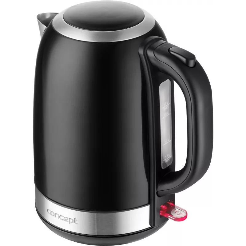 Chaleira elétrica Concept Solution RK3245 — 1,7 l, 2200 W, aço inoxidável, preto