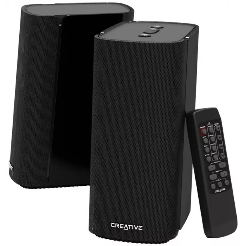 Creative Labs T100 Fullrange preto com fios e sem fios 20 W