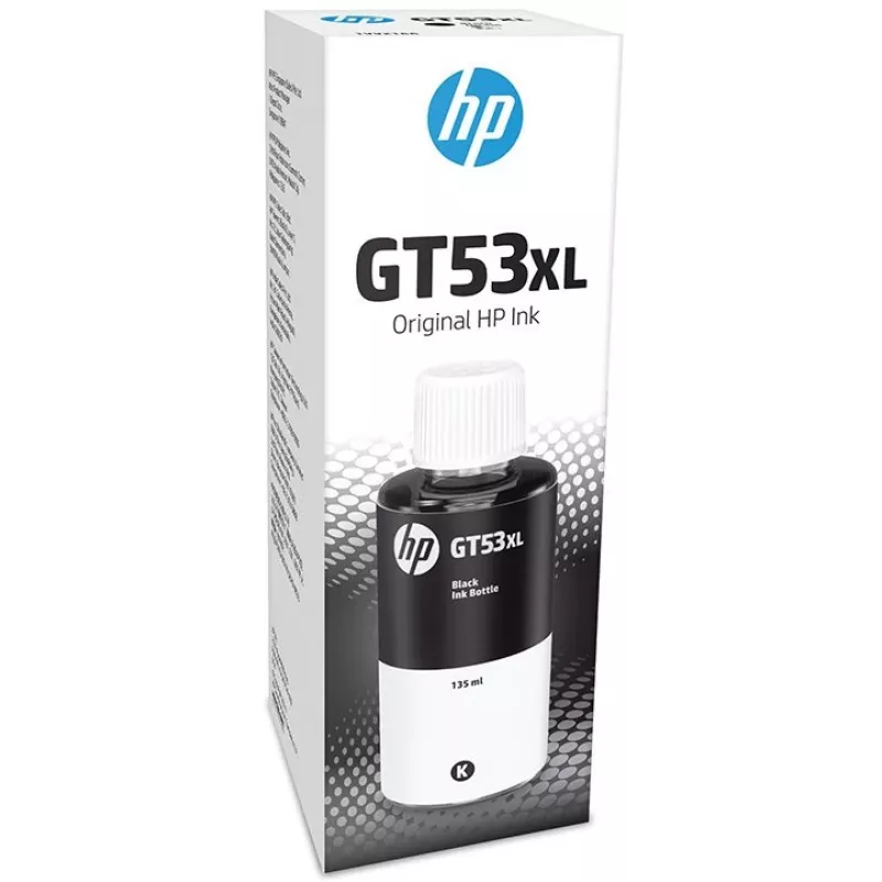 Frasco de tinta HP GT53XL 135 ml Preto Original, Preto, Malásia, 15 - 35 °C, 15 - 35 °C, 20 - 80%, 1 unid.