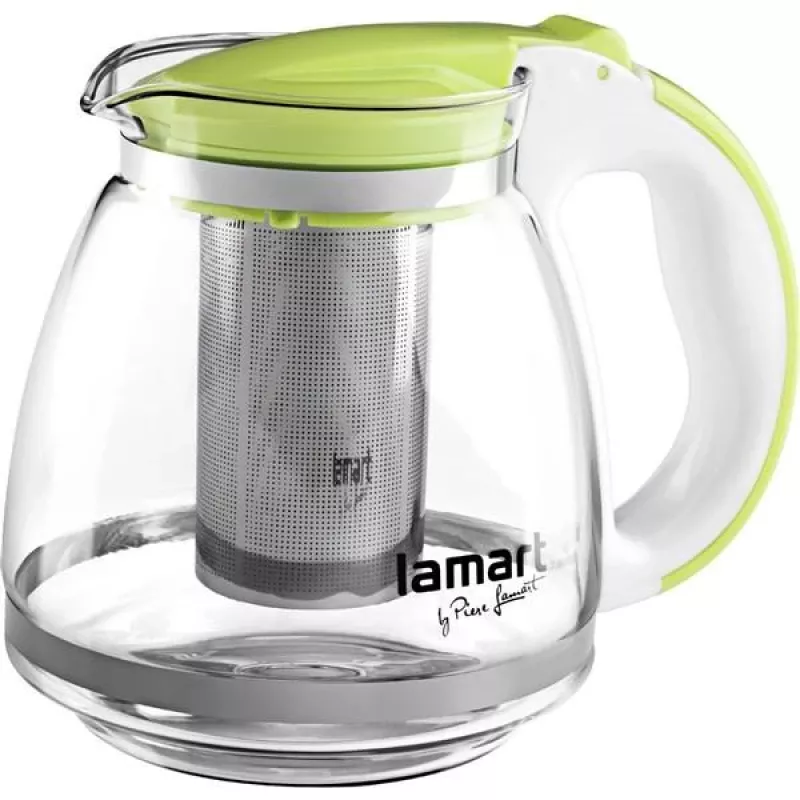 Jarra de vidro Lamart LT7028 verde transparente 13 cm de diâmetro 155 mm de altura