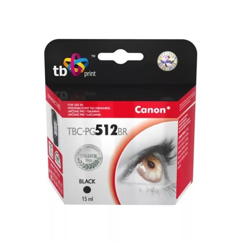 Tinta para Canon MP 480 Preto recondicionada TBC-PG512BR