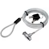 Cabo de segurança LogiLink NBS009 para portátil com chave, 1,8 m, T-bar, 1,5 cm, 2 chaves, slim, prateado