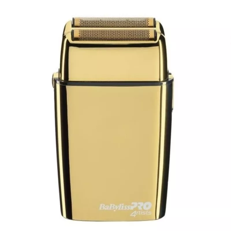 Máquina de barbear foil BABYLISS FXFS2GE — máquina de barbear foil sem fios com 2 lâminas, bateria incorporada, 180 min de autonomia, dourado