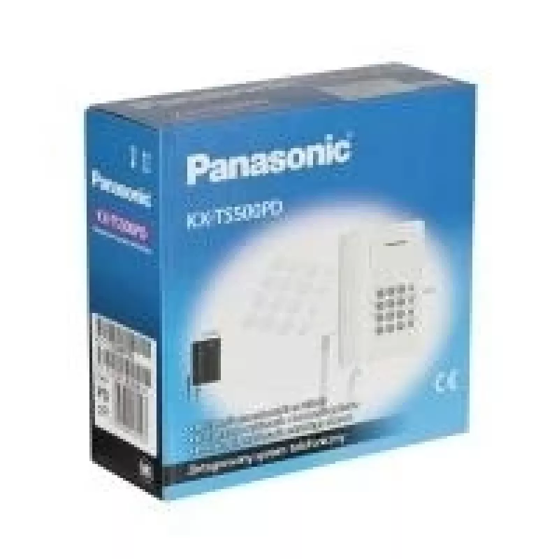 Telefone com fio Panasonic KX-TS500 preto com identificação de chamadas e alta-voz