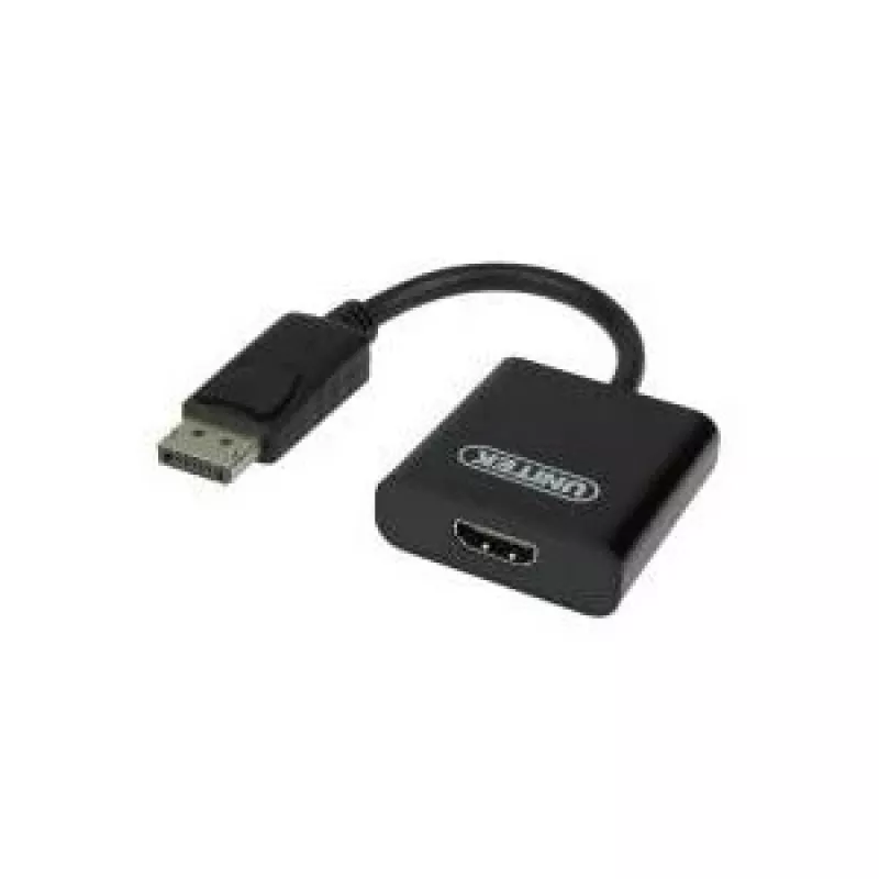 Unitek Y-5118DA adaptador de DisplayPort para HDMI M/F, 0,1 m, Full HD 1920x1200, preto