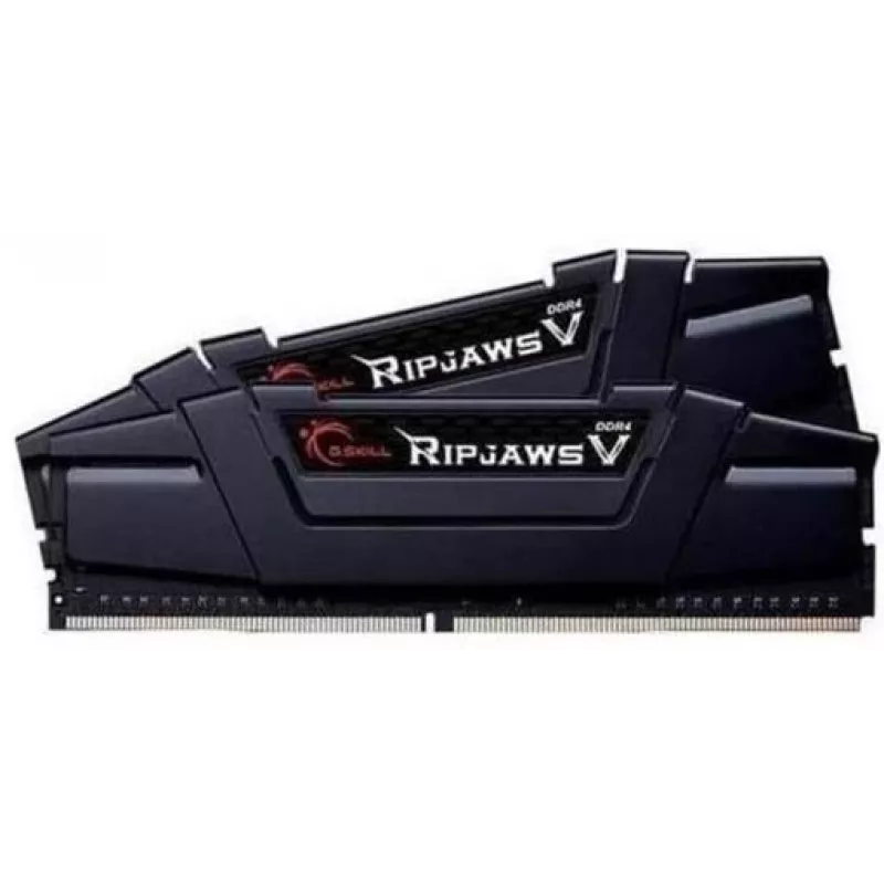 DIMM 16 GB DDR4-3600 (2x 8 GB) kit dual, memória RAM preta, F4-3600C18D-16GVK, Ripjaws V, INTEL XMP