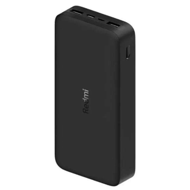 Powerbank Xiaomi Mi 20000mAh Redmi: 2 portas USB-A, carregamento rápido para dois dispositivos em simultâneo, entrada dupla Micro-USB/USB-C, bateria portátil para dispositivos móveis