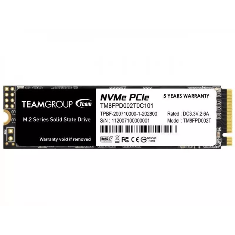 Disco SSD Team Group 2 TB M.2 PCI Express 3.0 NVMe MP33 PRO