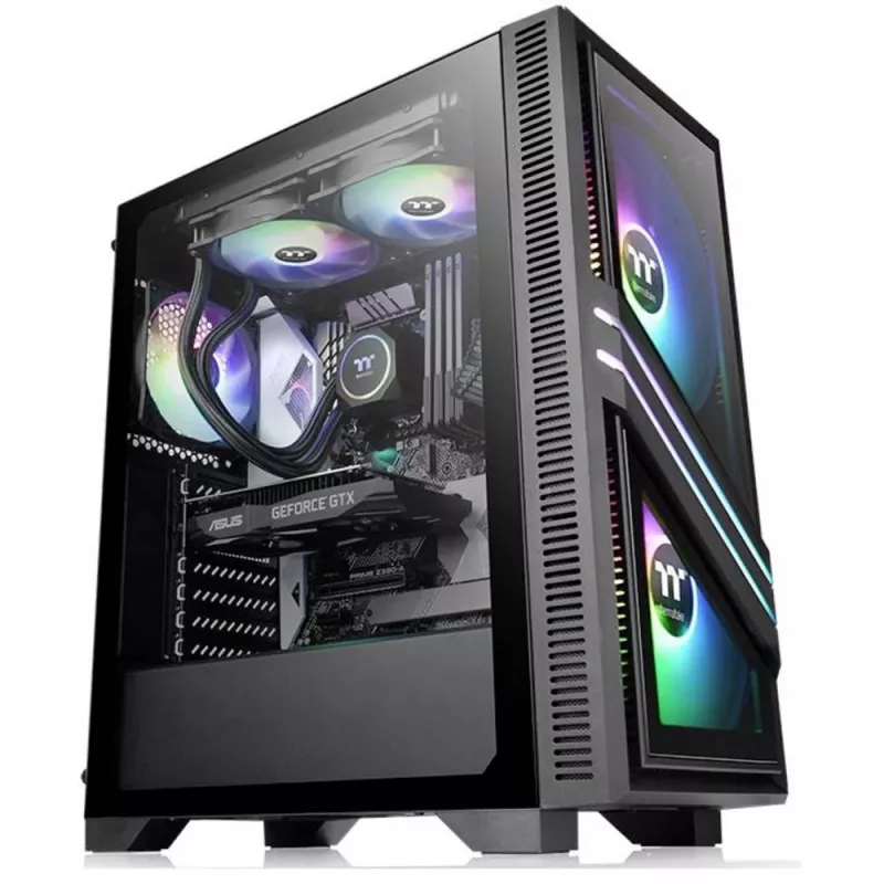Caixa para PC Thermaltake Versa T35 TG RGB Midi Tower preto