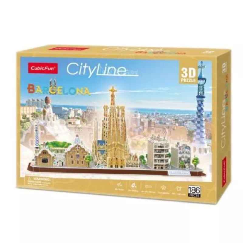 Puzzle 3D - Barcelona - grau de dificuldade: 4/8