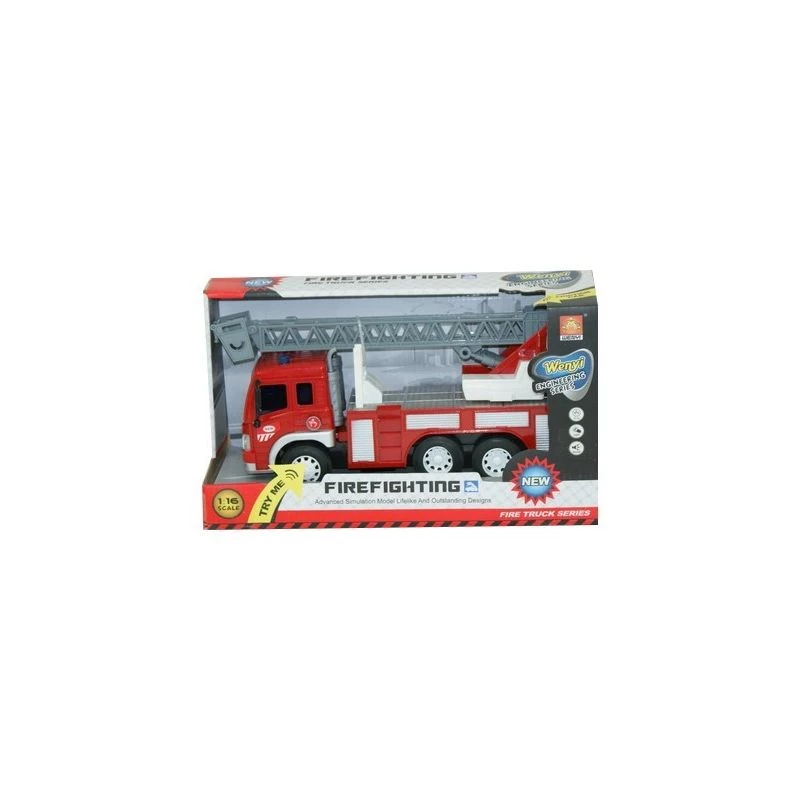 Brinquedo de bombeiros Madej com som e luz modelo 071925 — veículo de brinquedo mecânico