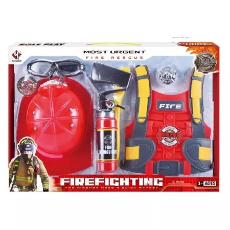 Conjunto de bombeiros de roleplay Ascato 111452 com acessórios realistas e materiais resistentes