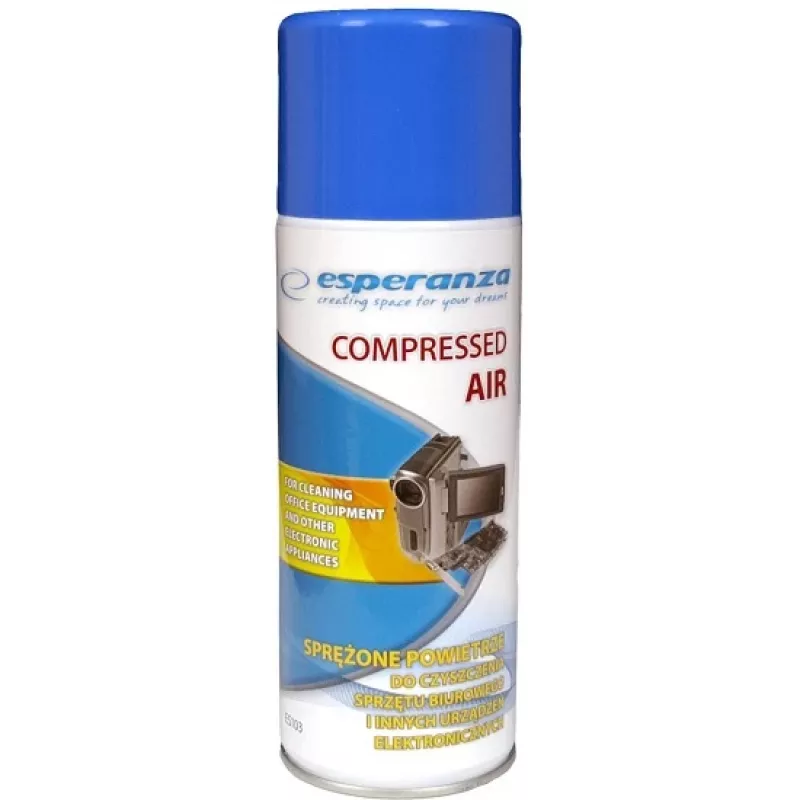 Spray de ar comprimido ESPERANZA ES103 400 ml, azul/branco, não deixa riscos