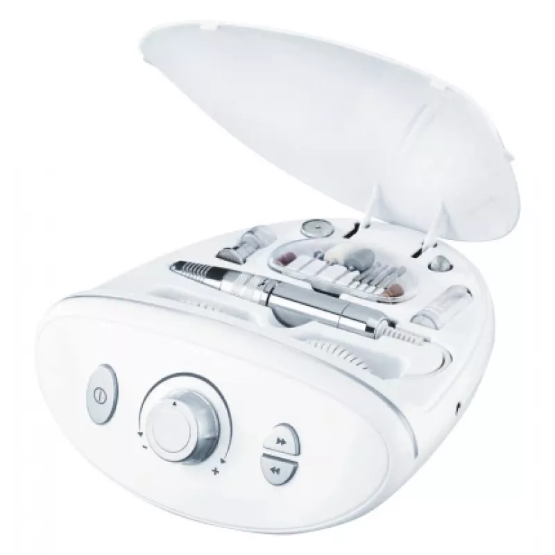 Conjunto de manicura e pedicura Beurer MP 100 cuidado de unhas – aparelho elétrico de manicura/pedicura, branco