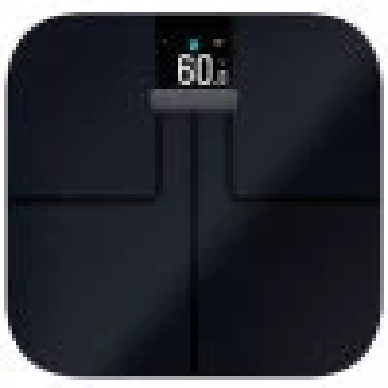 Balança de pessoa eletrónica GARMIN Index S2 — preta, máx. 181,4 kg, Wi-Fi/Bluetooth, composição corporal