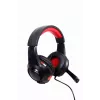 Headset gaming com fios GEMBIRD GHS-U-5.1-01 — over-ear, suporte 5.1, 20–20.000 Hz, cabo de 2 m, vermelho/preto