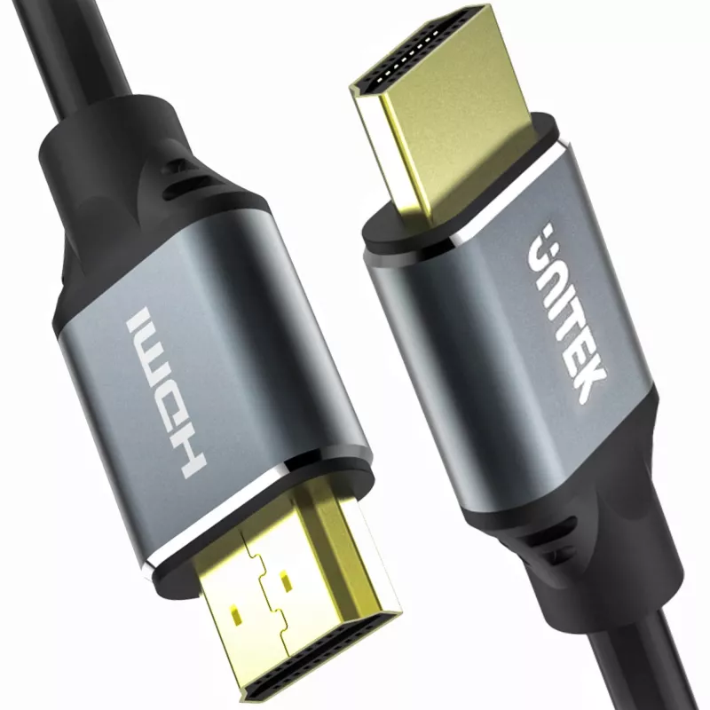Unitek C137W cabo HDMI 2.1, 1,5 m, 48 Gbps, 8K@60Hz, 4K@120Hz, eARC, conectores dourados, preto