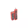 Testador de cabos de rede LANBERG NT-0501 — suporte RJ-11/RJ-12/RJ-45, comprimento máx. 250 m, bateria integrada, indicadores LED, preto