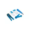 Conjunto de alicate de crimpar para cabos LANBERG NT-0302 — alicate RJ-45, punhos em plástico, bolsa de transporte, interruptor on/off, multicolor