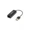 Adaptador de rede Lanberg NC-0100-01 USB 2.0 para RJ45 100 Mbit, cabo de 0,15 m