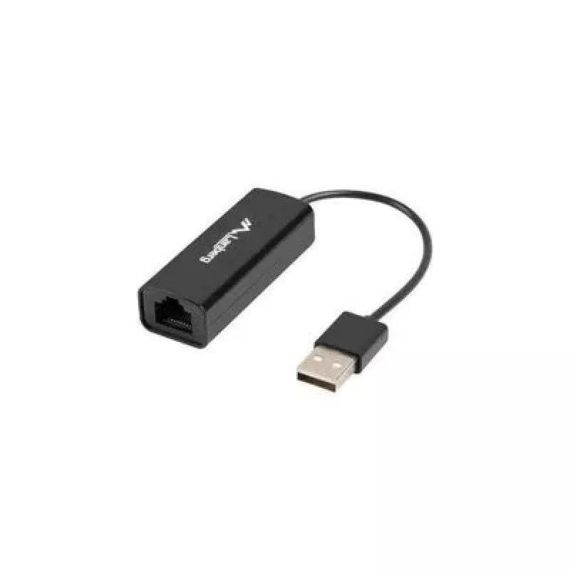 Adaptador de rede Lanberg NC-0100-01 USB 2.0 para RJ45 100 Mbit, cabo de 0,15 m