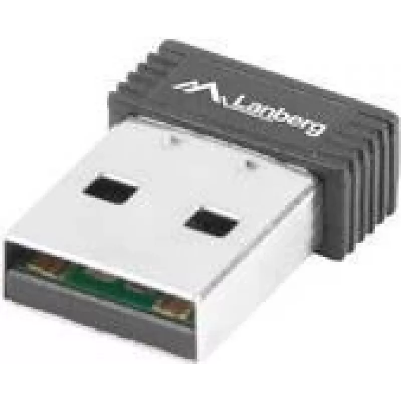 Lanberg NC-0150-WI adaptador WiFi USB Nano N150, 150 Mbit/s, 1 antena interna, preto