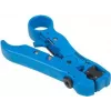 Descascador de cabos LANBERG NT-0102, punho de plástico, isolamento de proteção, lâminas substituíveis, azul