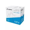 Lanberg LCU6-10CC-0305-S cabo de rede Cat6 U/UTP, 305 m, rígido, CCA, 1 Gb/s, cinzento