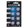 Conjunto de 8 pilhas de lítio everActive 4 x CR2032, 2 x CR2025, 2 x CR2016