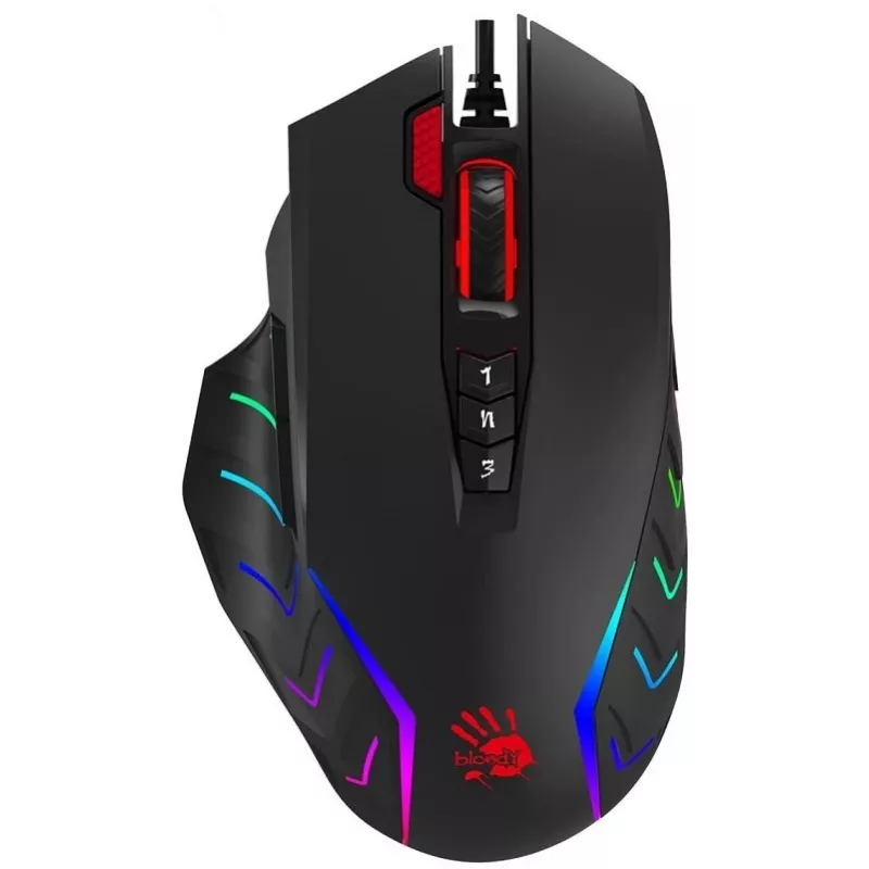 Rato A4Tech Bloody J95S Stone preto USB (ativado) A4TMYS47300