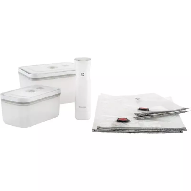 ZWILLING Fresh & Save conjunto inicial de vácuo em plástico M/L, 7 un., branco