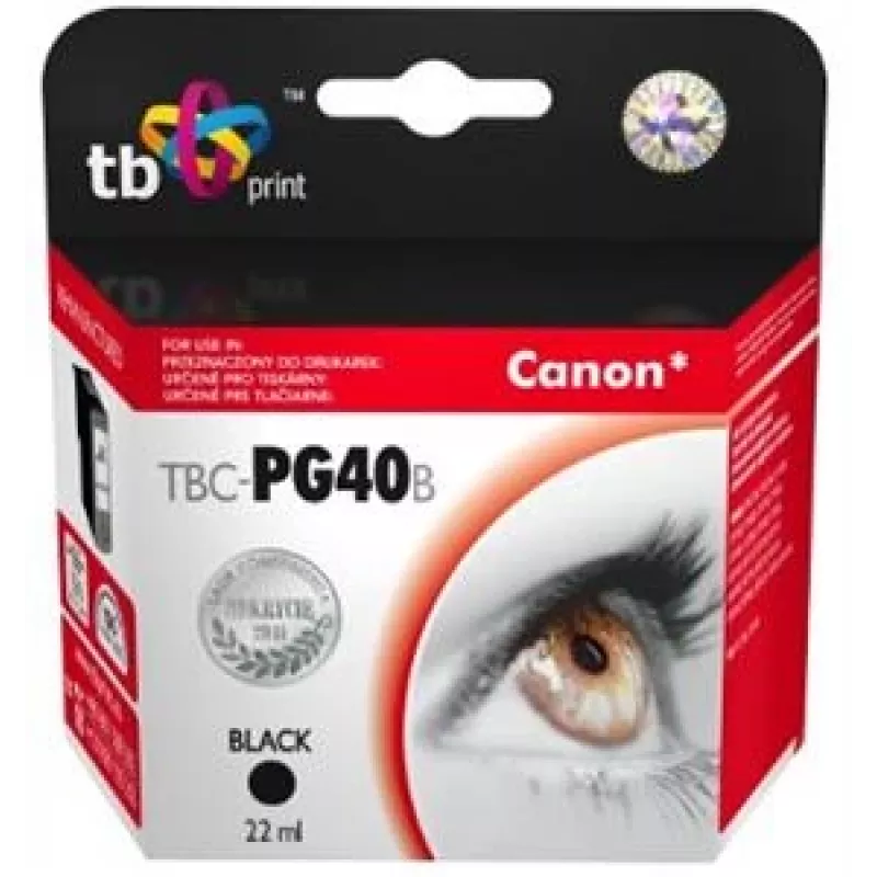 Tinta TBC-PG40B (Canon PG-40) preto recondicionada