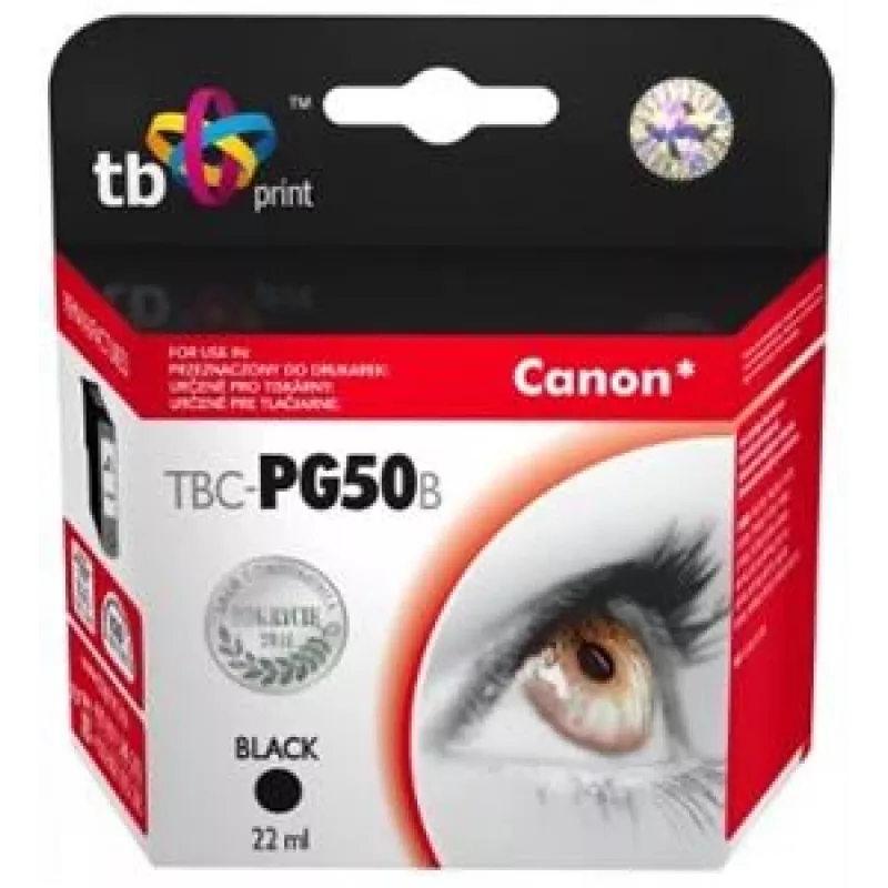 Tinta TBC-PG50B (Canon PG-50) preto recondicionada