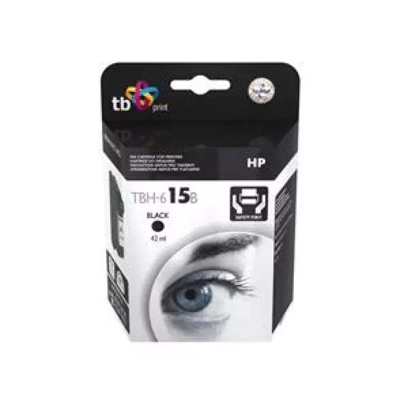 Tinta TBH-615B (HP n.º 15-C6615DE) preto recondicionada