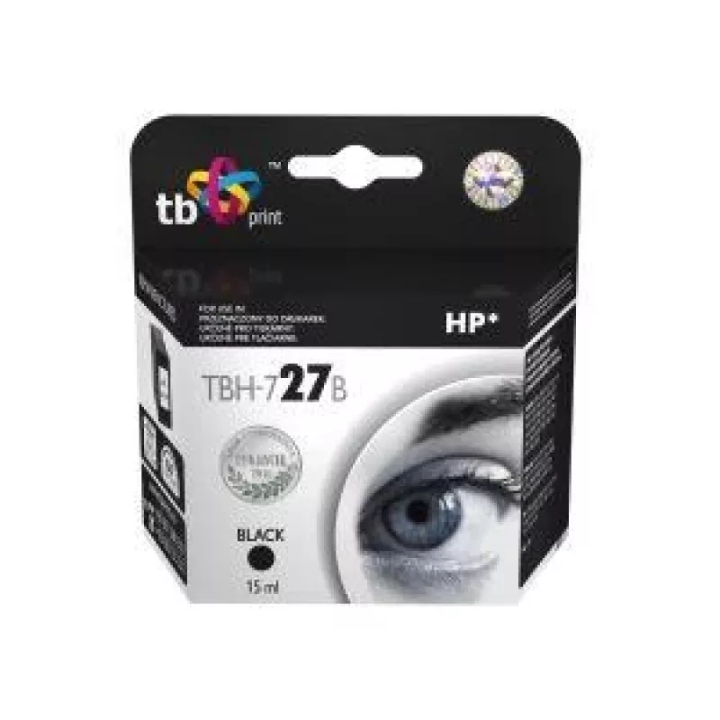 Tinta TBH-727B (HP N.º 27-C8727A) preto recondicionada