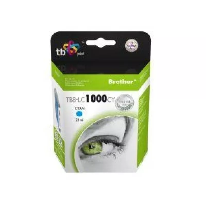 Tinta TBB-LC1000CY (Brother LC1000CY) ciano 100% nova