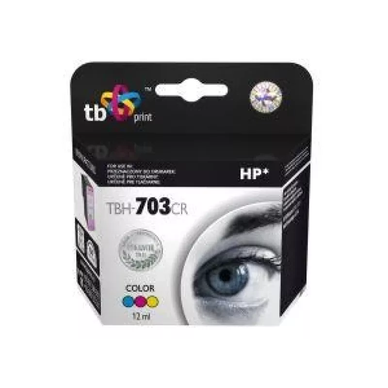 Tinteiro HP DJ D730/F735 cor recondicionado TBH-703CR (HP n.º 703 CD888AE)