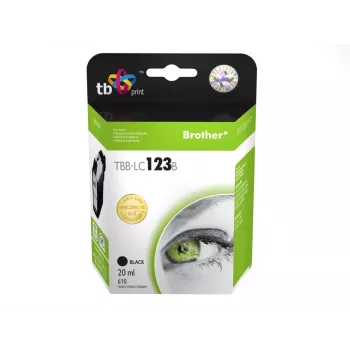 Cartucho de tinta compatível com Brother LC123BK 100% novo