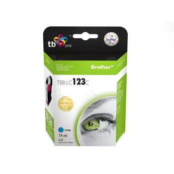 Cartucho de tinta compatível com Brother LC123C 100% novo