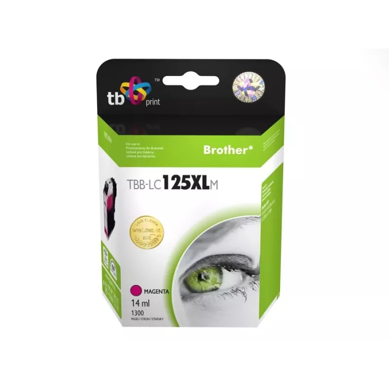 Tinteiro compatível com Brother LC125XLM 100% novo