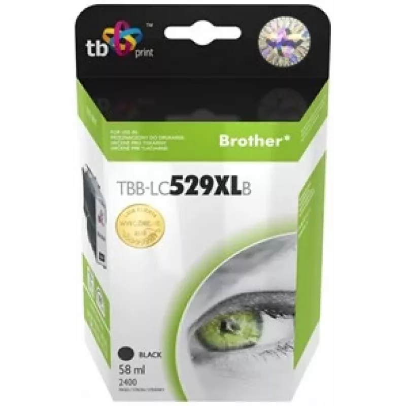 Cartucho de tinta TB compatível com Brother LC529/539 preto novo