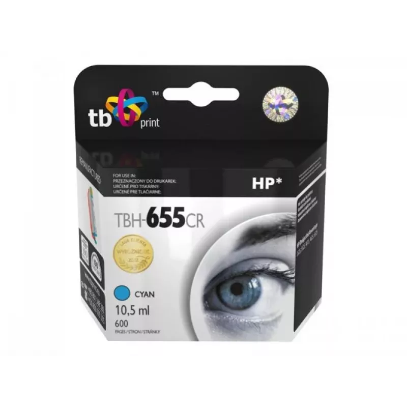 Tinteiro TB Compatível com HP 655, Ciano, Ref.