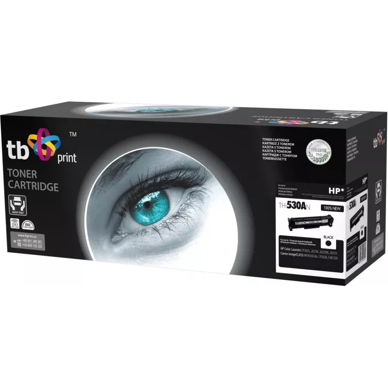 Toner TB compatível com HP CC530A, 100% novo, preto