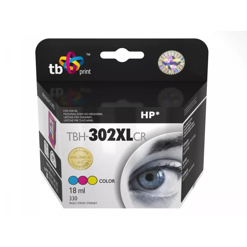 Tinta para HP DJ 1110/2130 TBH 302XLCR cor recondicionada