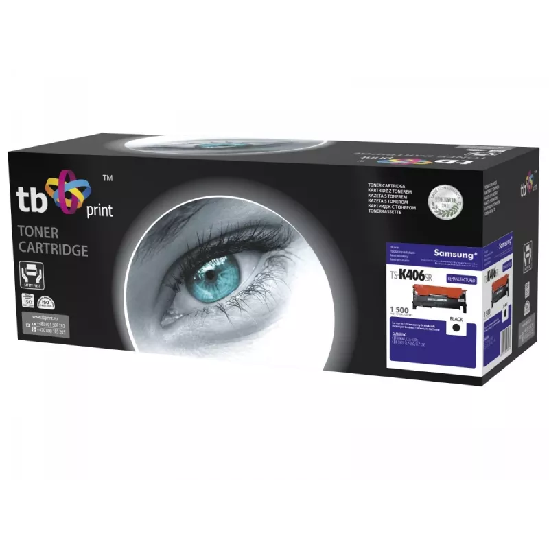 Toner TB compatível com Samsung CLT-K406S, preto, 1500, rem.